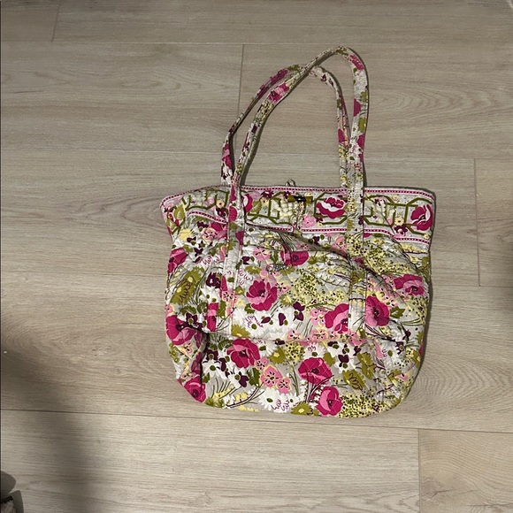 Vera Bradley Handbags - Vera Bradley Floral Tote - Pink and Green